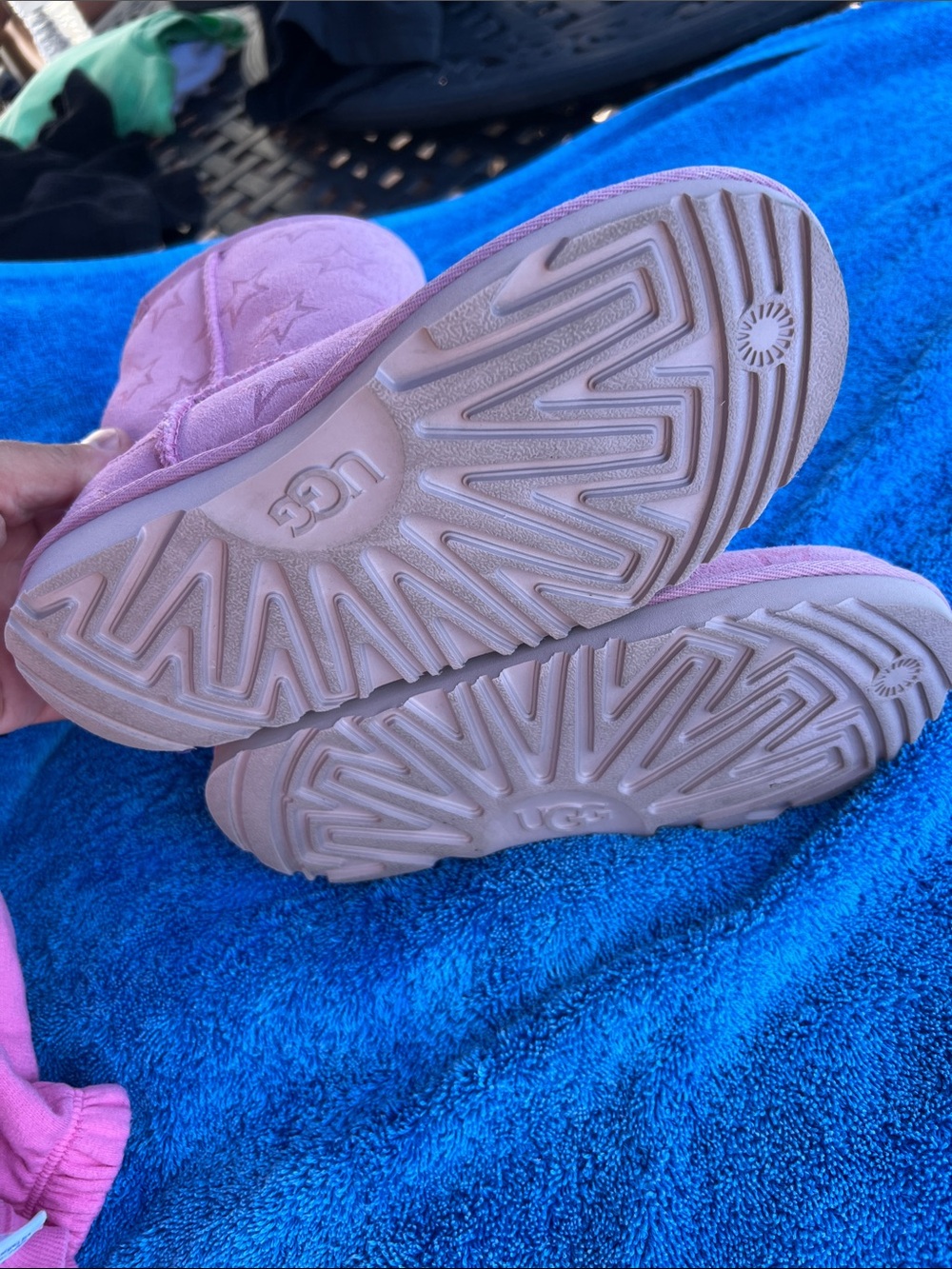 UGG Pink Star Suede Short Boots - Picture 4 of 5